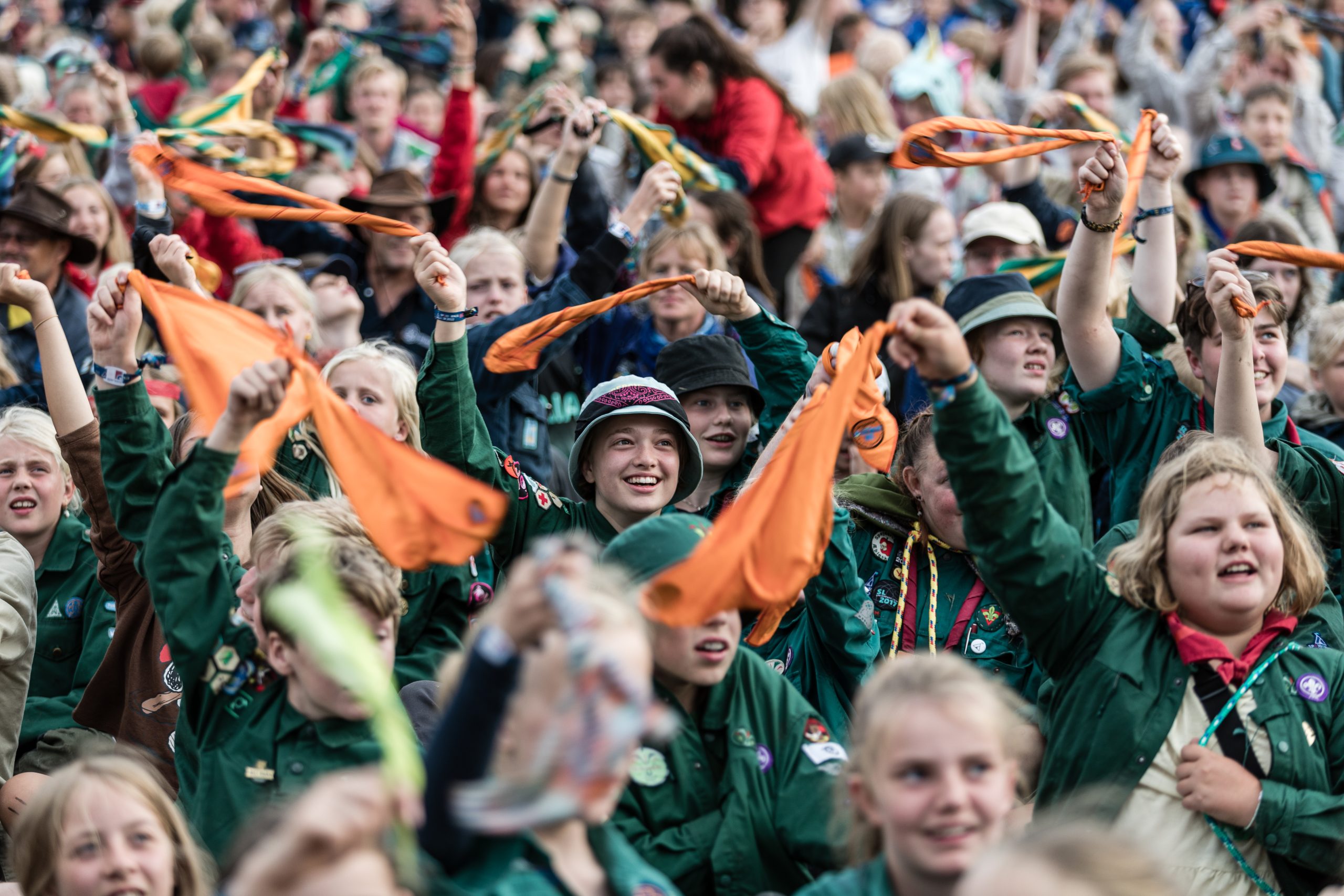 Totalbillede af spejdere